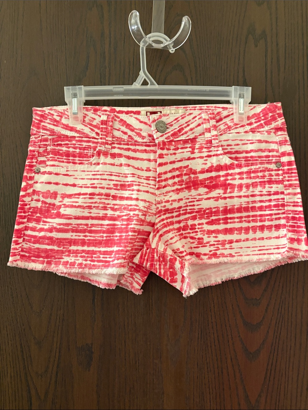 Never Worn Pink and White Tie-Dye Low Rise Shorts